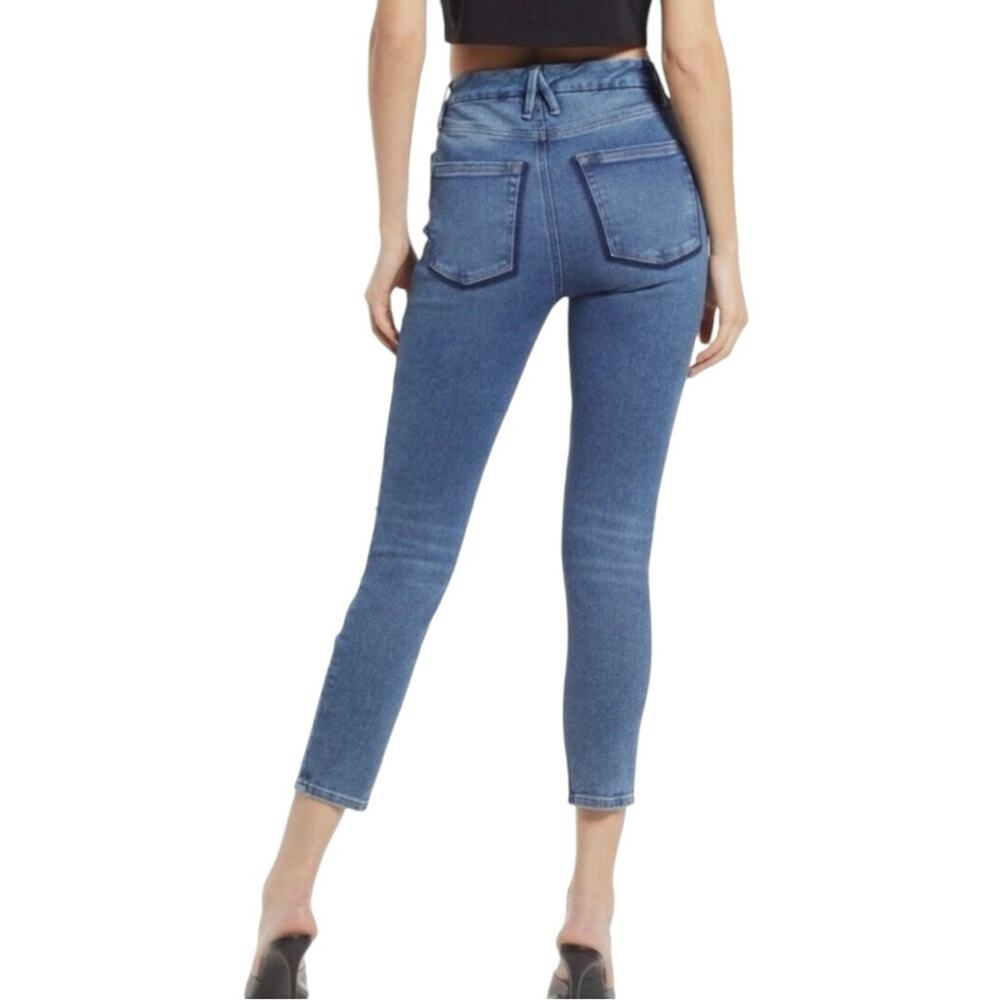 NWT Good American Good Waist Crop Skinny Jean Shadow Pocket Sz 2/26 Retail $159 - Picture 4 of 7